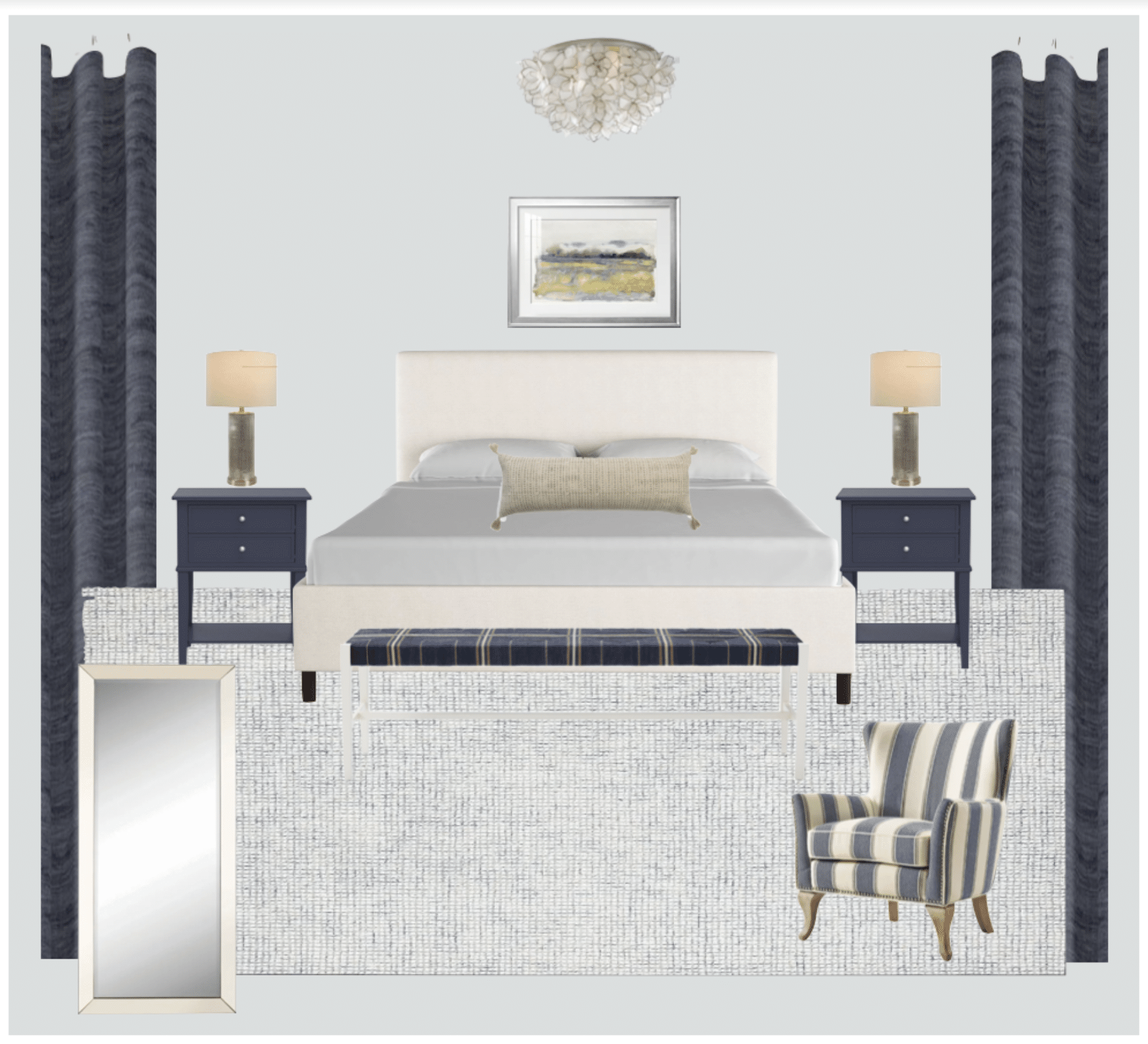 Westchester Guest Bedroom Mood Board