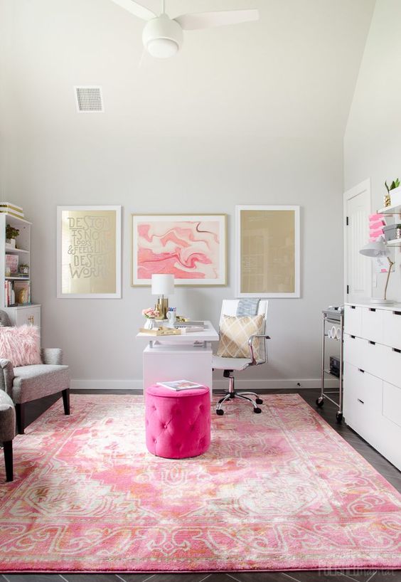Glam home office.