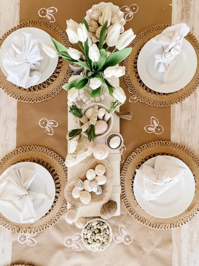 Modern easter table settings