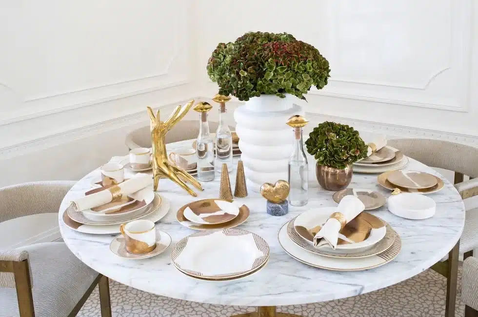 Modern easter table setting