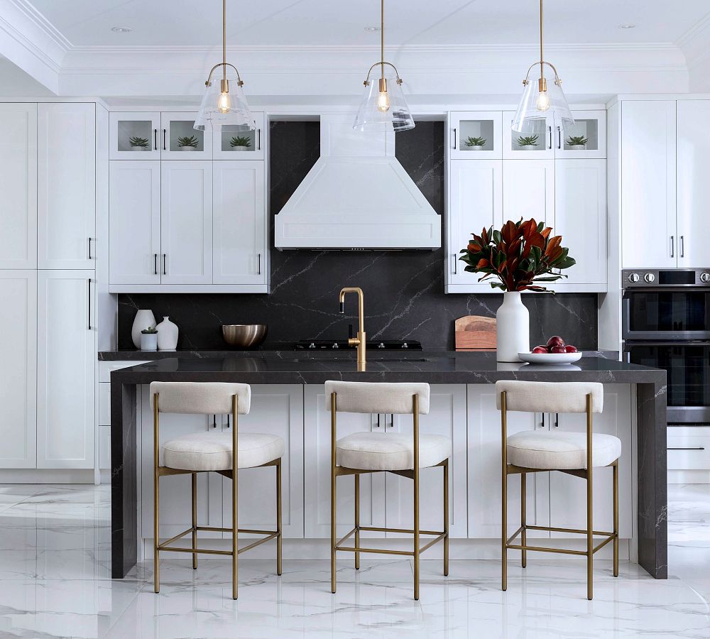 barstools from Pottery Barn affordable modern interior design